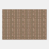 虹と愛のハートパターン ラッピングペーパーシート (正面2)