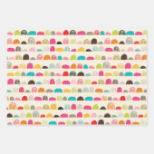 虹と抽象芸術の図形のパターン ラッピングペーパーシート (正面3)