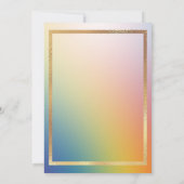 虹と星のかわいいユニコーン 招待状 (裏面)