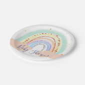 虹と星ベビーシャワー紙プレート ペーパープレート (アングル)