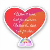 虹と星 – やる気を起こさせると感動的 シール (正面)