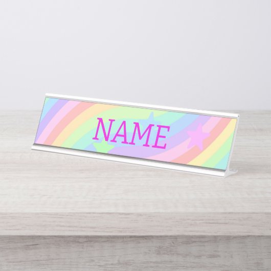 虹と星 デスクネームプレート (正面)