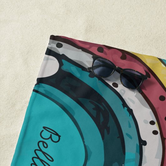 虹と犬 ビーチタオル (インサイチュ)