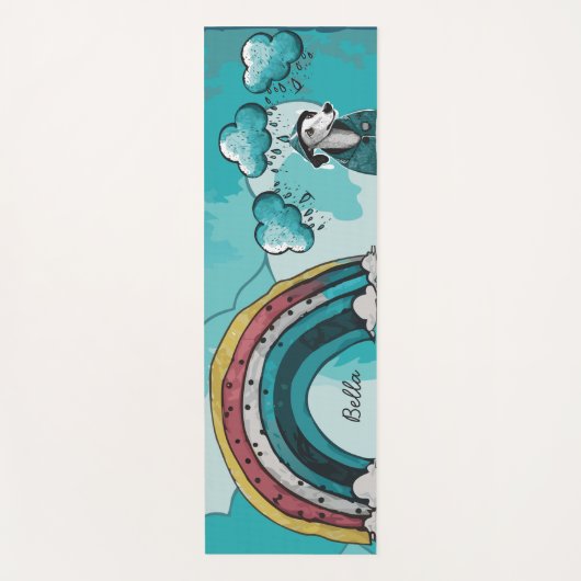 虹と犬 ヨガマット (正面)