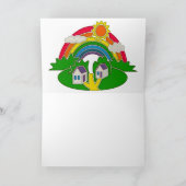 虹と田舎の家を持つ漫画の農村風景 プログラム (内部)