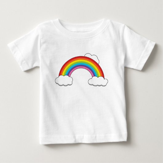 虹と白い雲 ベビーTシャツ (正面)
