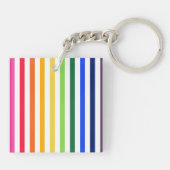 虹と白ストライプ色 キーホルダー (裏面)