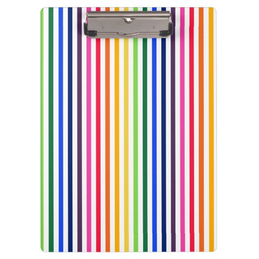 虹と白ストライプ色 クリップボード (正面)