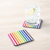 虹と白ストライプ色 コースター (右側)