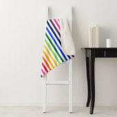 虹と白ストライプ色 シェルパブランケット (インサイチュ)