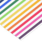 虹と白ストライプ色 テーブルクロス (アングル)