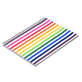 虹と白ストライプ色 ノートブック (左側)