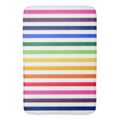 虹と白ストライプ色 バスマット (正面縦)