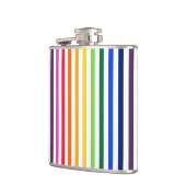 虹と白ストライプ色 フラスク (左)