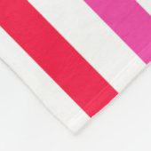 虹と白ストライプ色 フリースブランケット (角)