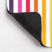 虹と白ストライプ色 マウスパッド (コーナー)