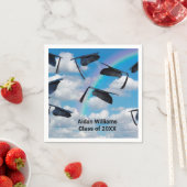 虹と空の卒業帽子 スタンダードカクテルナプキン (インサイチュ)