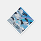 虹と空の卒業帽子 スタンダードカクテルナプキン (角)