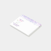 虹と紙吹雪で輝くユニコーンおもしろい ポストイット (アングル)