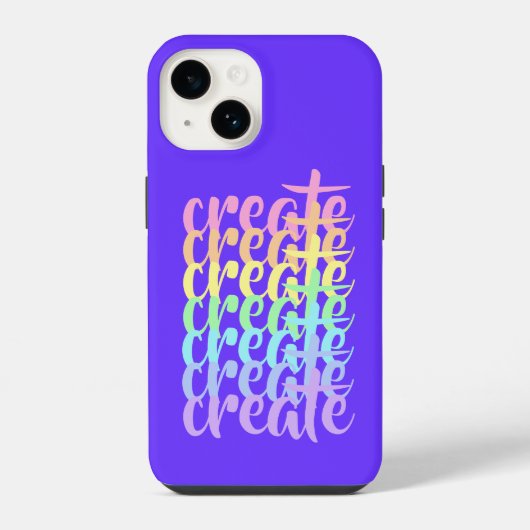 虹と紫を作成 iPhoneケース (裏面)