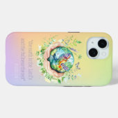 虹と花と地球と鳩のインスピレーション信仰グッズ Case-Mate iPhoneケース (裏面 (横))