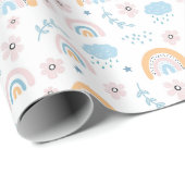 虹と花と雲包み紙 ラッピングペーパー (ロールコーナー)