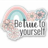 虹と花に忠実に防水加工 シール (正面)