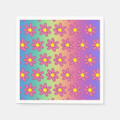 虹と花の紙ナプキン スタンダードカクテルナプキン (正面)