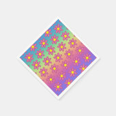 虹と花の紙ナプキン スタンダードカクテルナプキン (角)