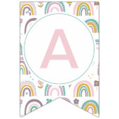 虹と花の誕生日パーティバンティングバナー バンティングフラッグ (第3の旗)