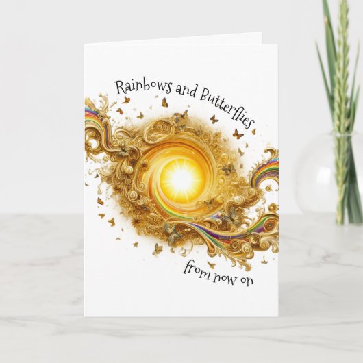虹と蝶 カード (正面)
