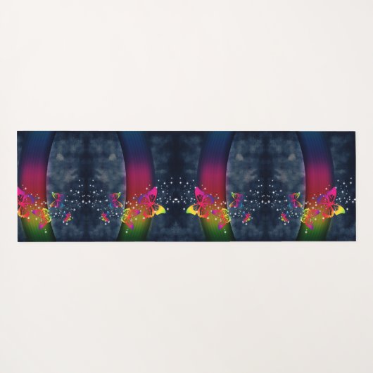 虹と蝶 ヨガマット (裏面(横))