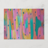 虹と雨滴のカラフル抽象芸術 ポストカード (正面)