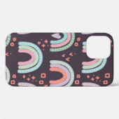  虹と雨滴の留め具で縫い目のない模様 Case-Mate iPhoneケース (裏面 (横))