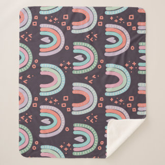 虹と雨滴：スカンジナビアのシームレス シェルパブランケット