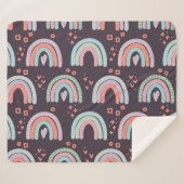 虹と雨滴：スカンジナビアのシームレス シェルパブランケット (正面(横))