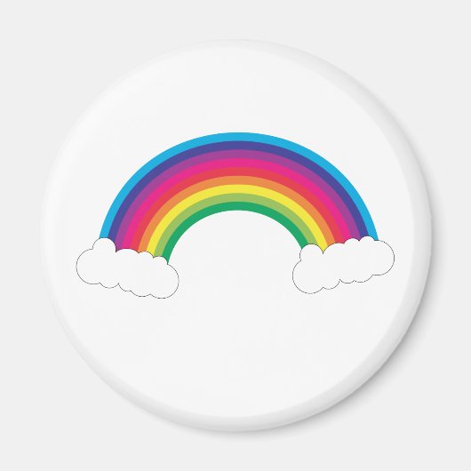 虹と雲が可愛い マグネット (正面)
