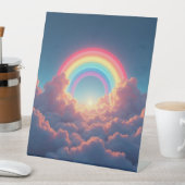 虹と雲のパーティー記号 台座サイン (インサイチュ)