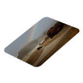 虹と雲のピスティルリバーオレゴンビーチ マグネット (左側)