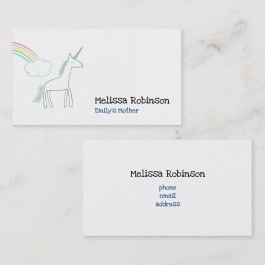 虹と雲の一角 名刺 (正面/裏面)