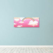 虹と雲の建物 キャンバスプリント (インサイチュ (ウッドフロア))