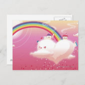 虹と雲の建物 ポストカード (正面/裏面)