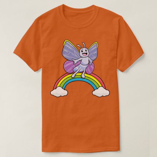 虹と雲の蝶 Tシャツ (デザイン正面)