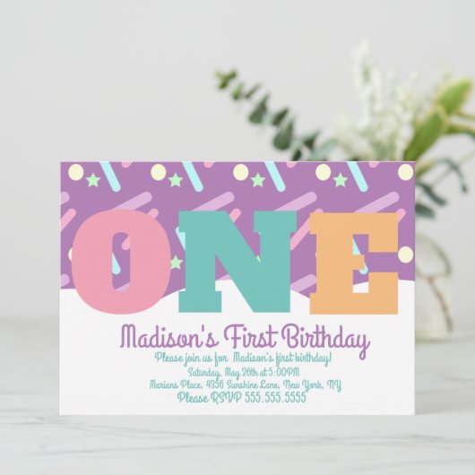 虹と雲パステルフラストレイターニングワン 招待状 (スタンド正面)