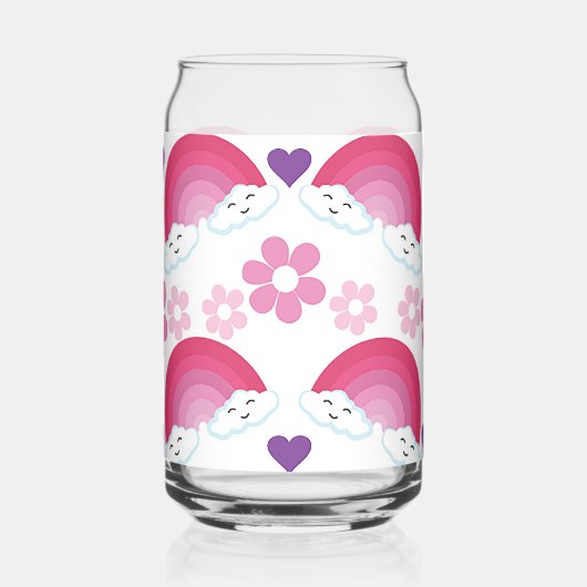 虹と雲 ガラス缶 (左)