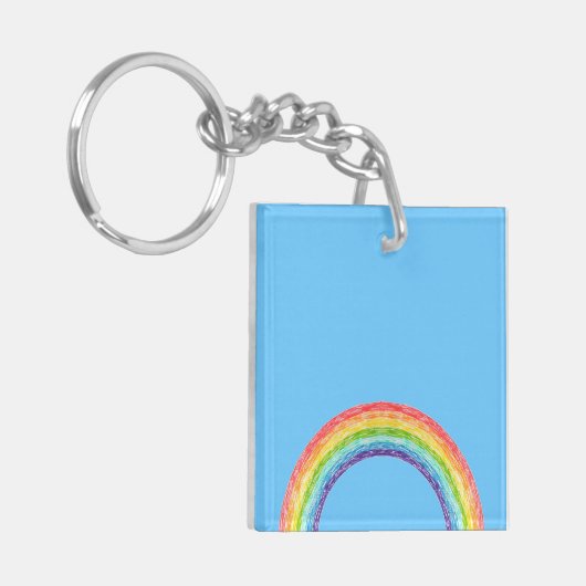 虹と青の空 キーホルダー (正面左)