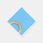 虹と青の空 スタンダードカクテルナプキン (角)