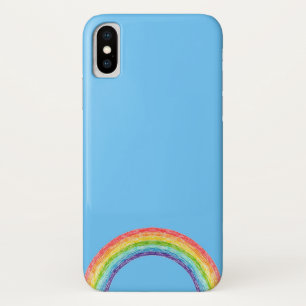 虹と青の空 iPhone X ケース