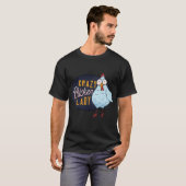 虹と面白いフレーズのユニコーン Tシャツ (正面フル)