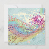 虹と音符のパーティー 招待状 (裏面)